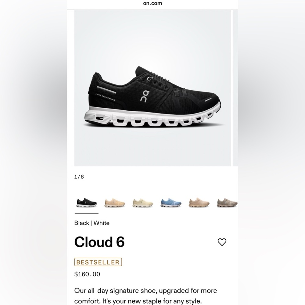 ON Running Shoes - Black and White Athletic Shoes